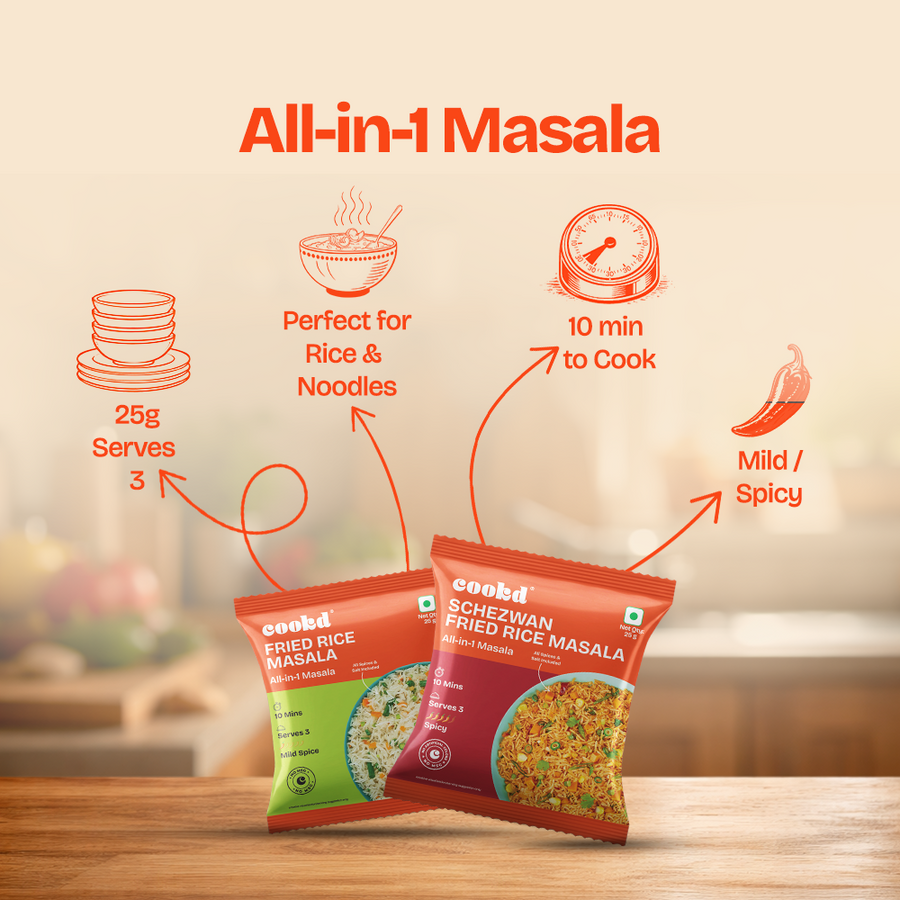 Pack of 16 Fried Rice Masalas (Classic + Schezwan)