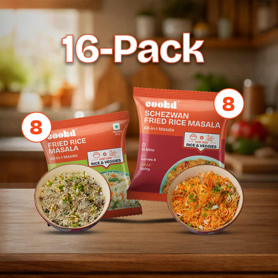 Pack of 16 Fried Rice Masalas (Classic + Schezwan)