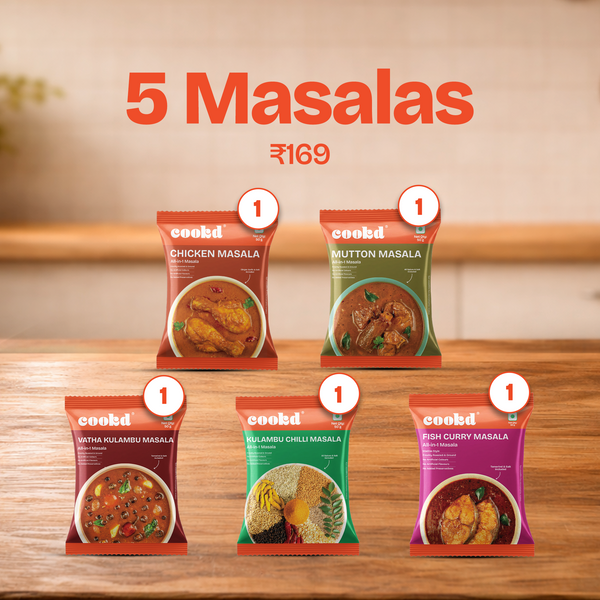 Pack of 5 Kulambu Masala
