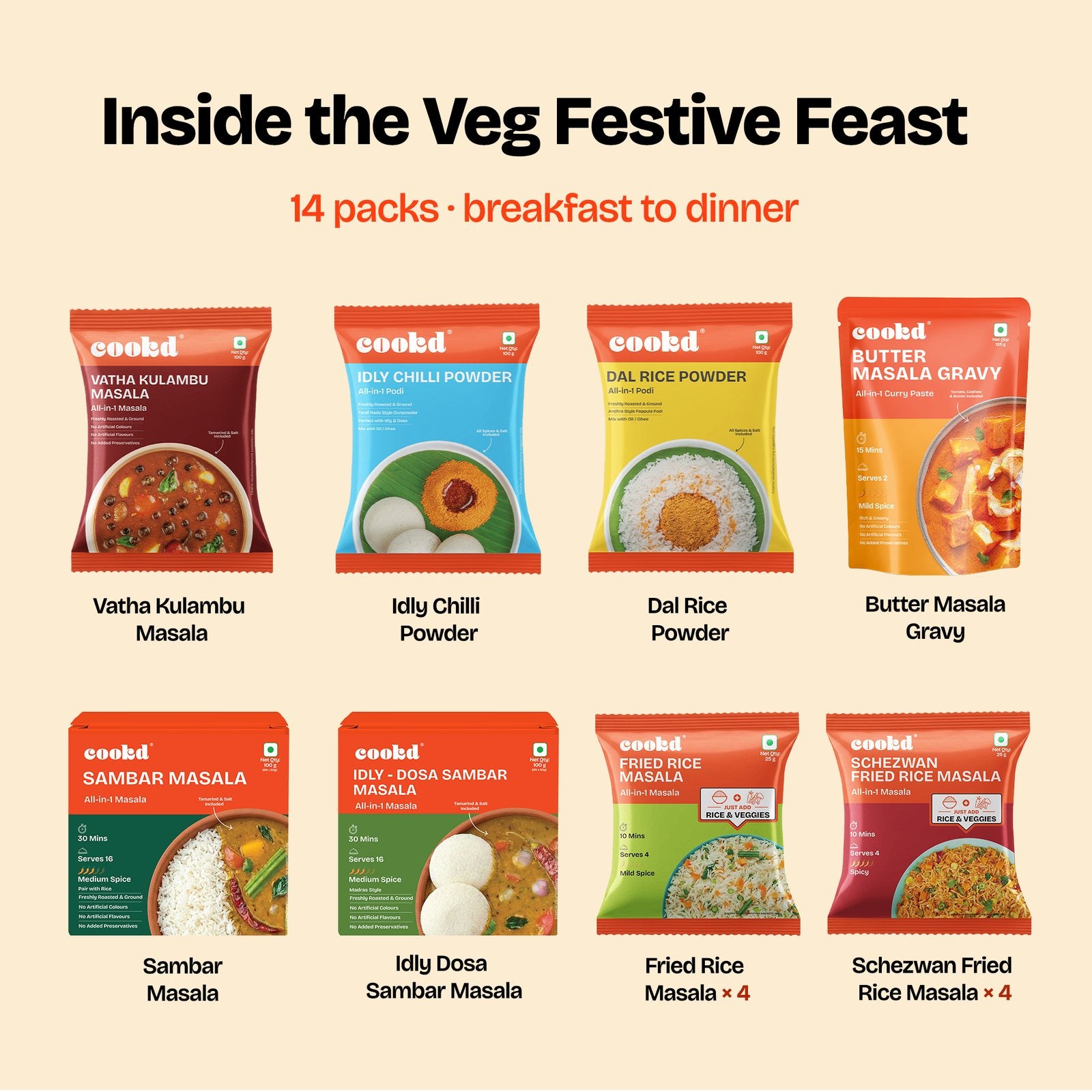 Inside the Veg Festive Feast: every pack in the box